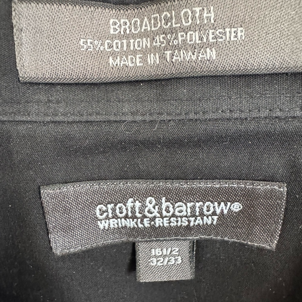 Croft & Barrow Black Wrinkle-Resistant Shirt